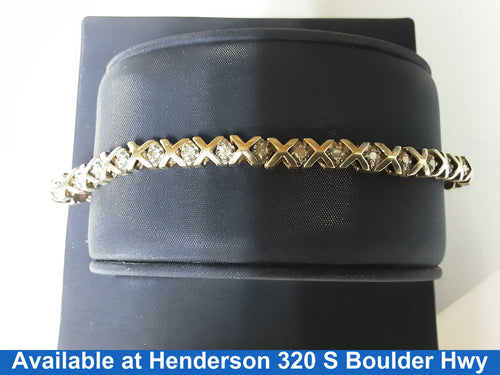 Tennis Bracelet - Yellow Gold 10k (.417) 8.8 grams 4 inch