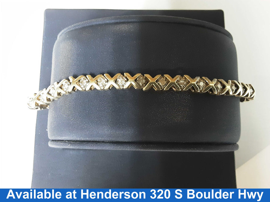 Tennis Bracelet - Yellow Gold 10k (.417) 8.8 grams 4 inch