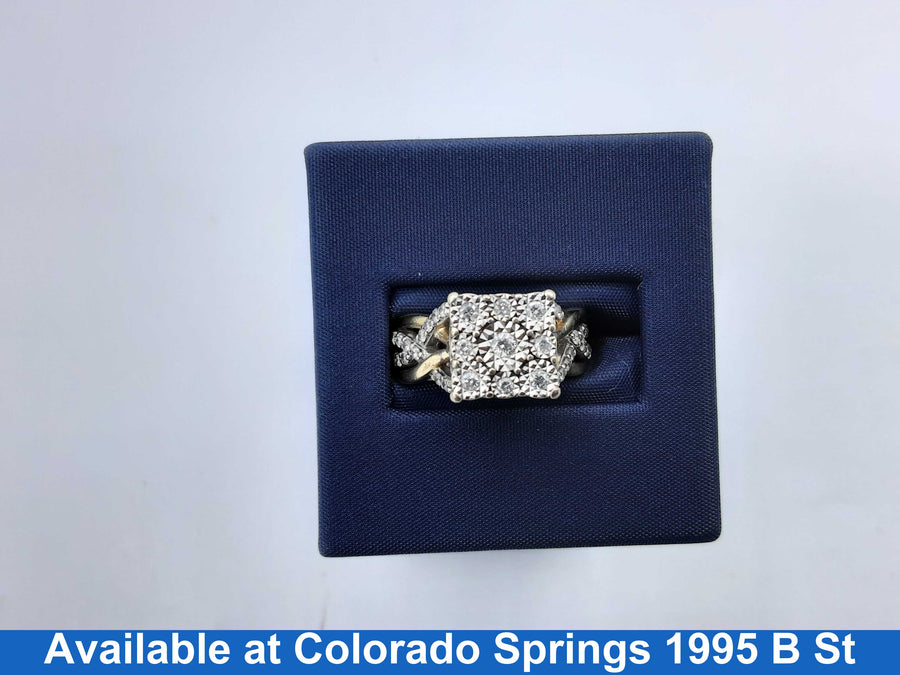 Ring - Engagement Set - White Gold 10k (.417) 7.2 grams Size 7