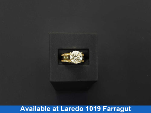 Women's Ring - Solitaire - Yellow Gold 10k (.417) 4.8 grams Size 8