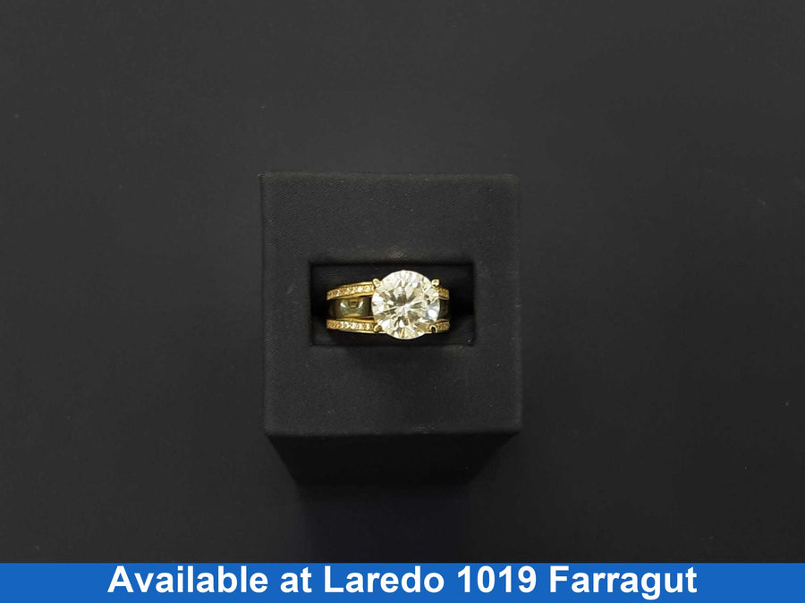 Women's Ring - Solitaire - Yellow Gold 10k (.417) 4.8 grams Size 8