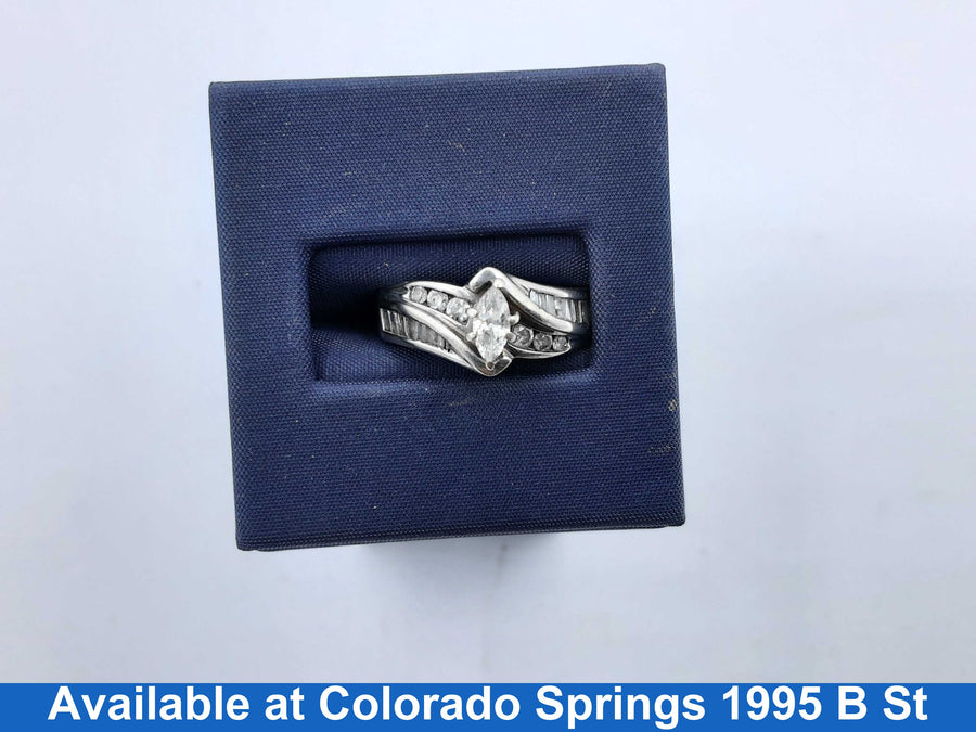 Ring - Wedding Set - White Gold 10k (.417) 4.6 grams Size 7