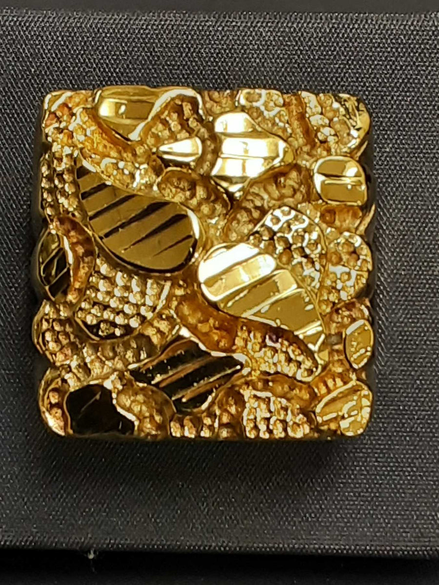 Men's Ring - Yellow Gold 10k (.417) 11.2 grams Size 13.5
