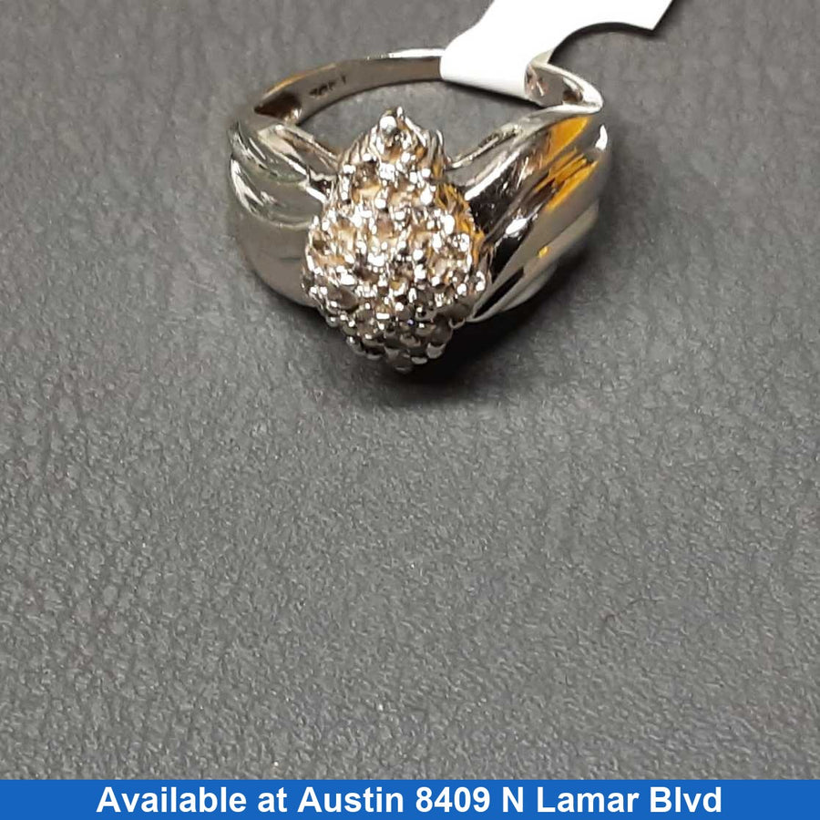 Women's Ring - White Gold 10k (.417) 4.8 grams Size 7