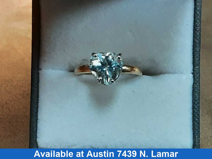 Women's Ring - Solitaire - Yellow Gold 14k (.585) 2.2 grams Size 5