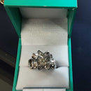 Ring - Engagement Set - White Gold 14k (.585) 8.9 grams Size 7