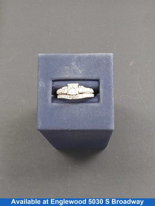 Ring - Engagement Set - White Gold 14k (.585) 5 grams Size 6