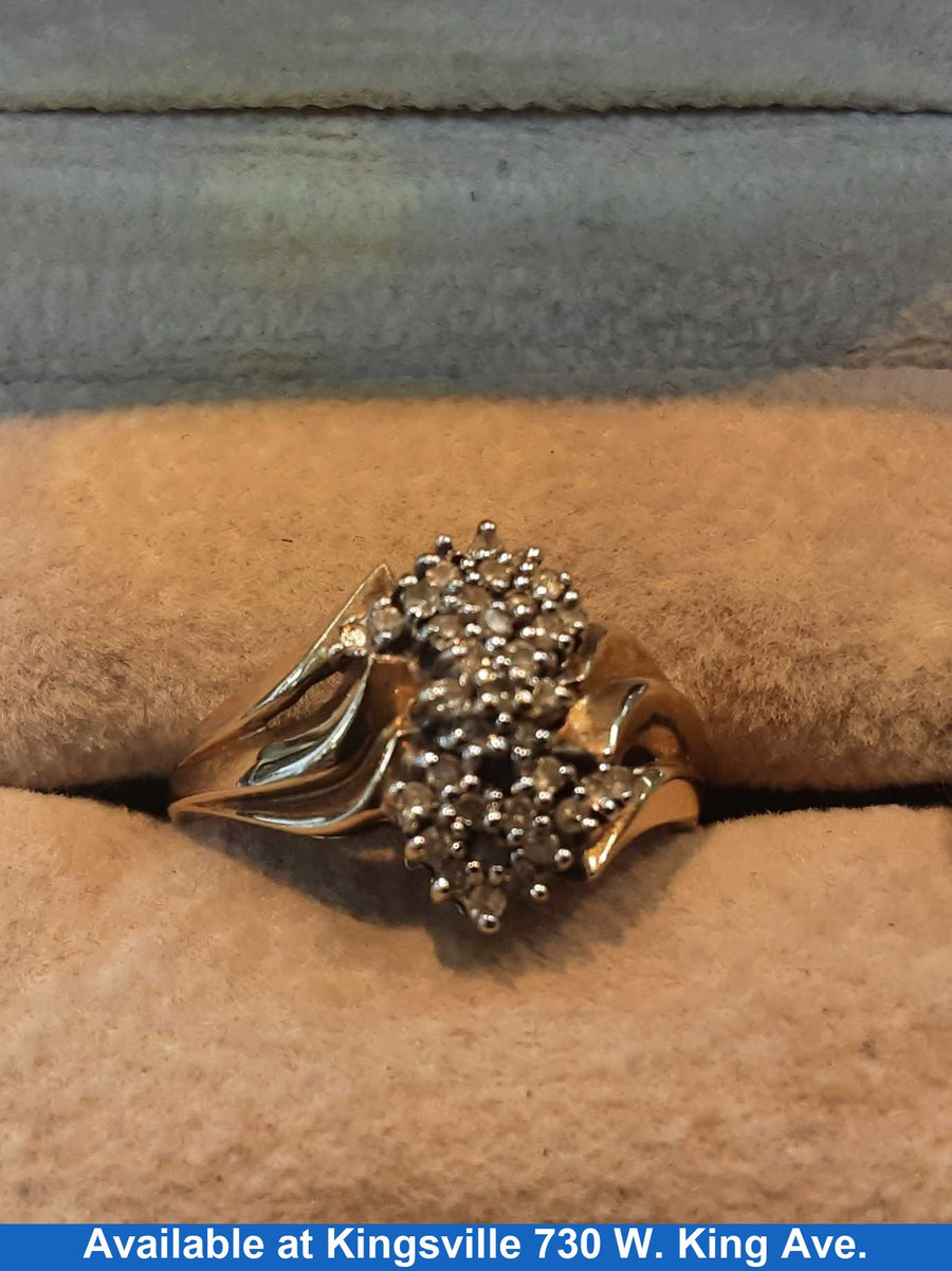 Women's Ring - Yellow Gold 10k (.417) 2.8 grams Size 7.5