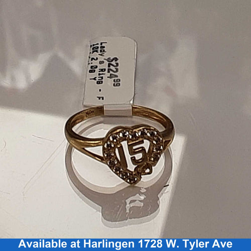 Women's Ring - Yellow Gold 10k (.417) 2 grams Size 6.5