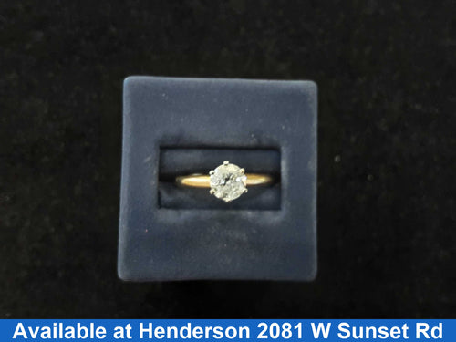 Women's Ring - Solitaire - Yellow Gold 14k (.585) 3.2 grams Size 9