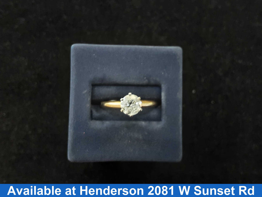 Women's Ring - Solitaire - Yellow Gold 14k (.585) 3.2 grams Size 9