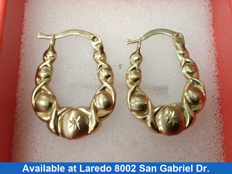 Shrimp Earrings - Yellow Gold 10k (.417) 1.6 grams