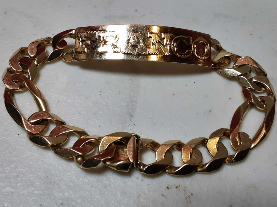 ID Bracelet - Yellow Gold 14k (.585) 37 grams 8 inch