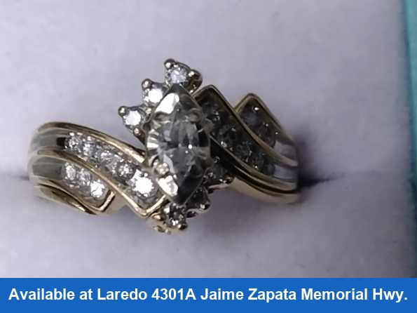 Ring - Engagement Set - Yellow Gold 14k (.585) 6.4 grams Size 20