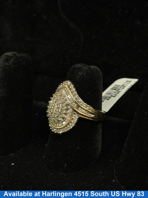 Women's Ring - Yellow Gold 10k (.417) 5.6 grams Size 7.5