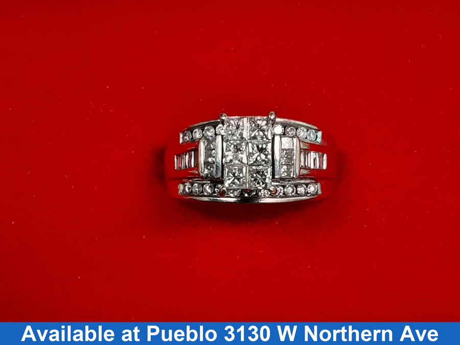 Women's Ring - White Gold 14k (.585) 7.3 grams Size 20