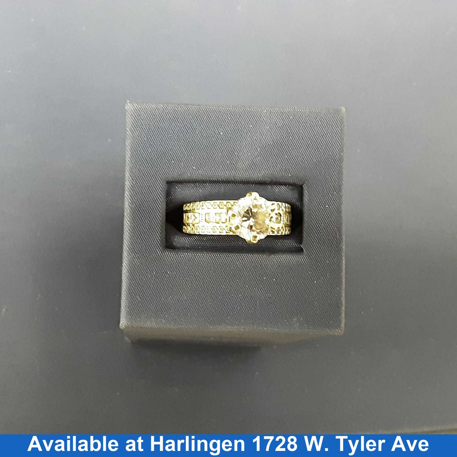 Ring - Engagement Set - Yellow Gold 10k (.417) 3.3 grams Size 9