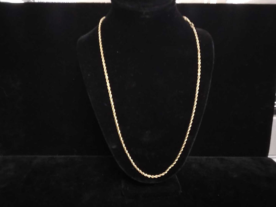 Rope Chain - Yellow Gold 10k (.417) 1.6 grams 18 inch