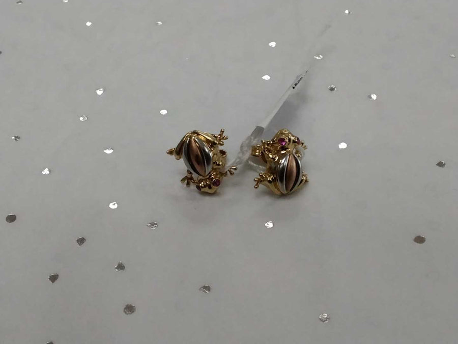 Earrings - Tricolor Gold 10k (.417) 4.3 grams