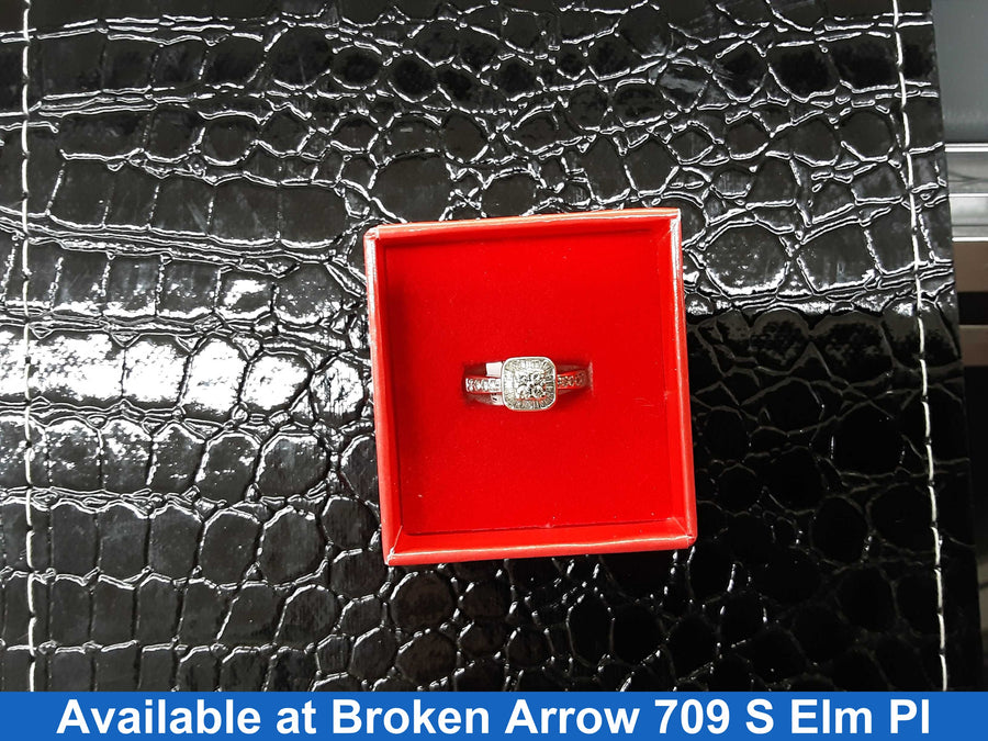 Ring - Engagement Set - White Gold 14k (.585) 5.3 grams Size 20