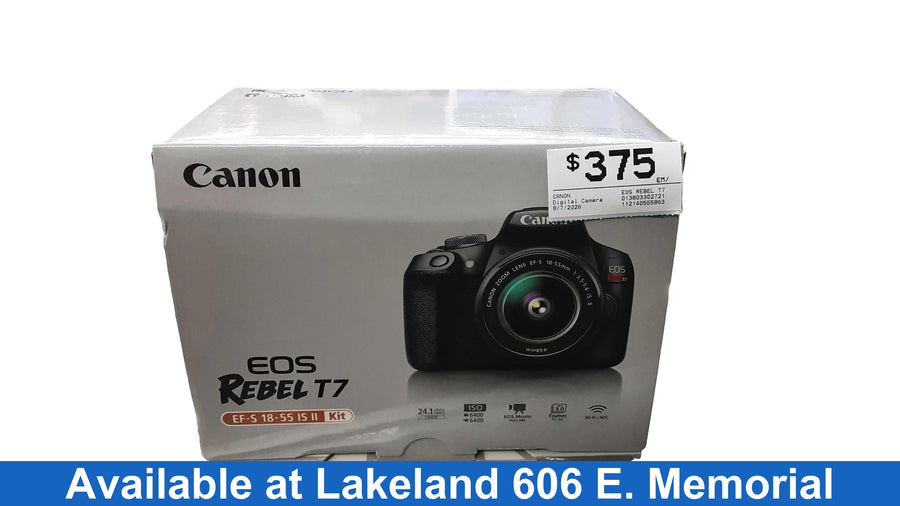 Canon Eos Rebel T7 Black Digital Camera