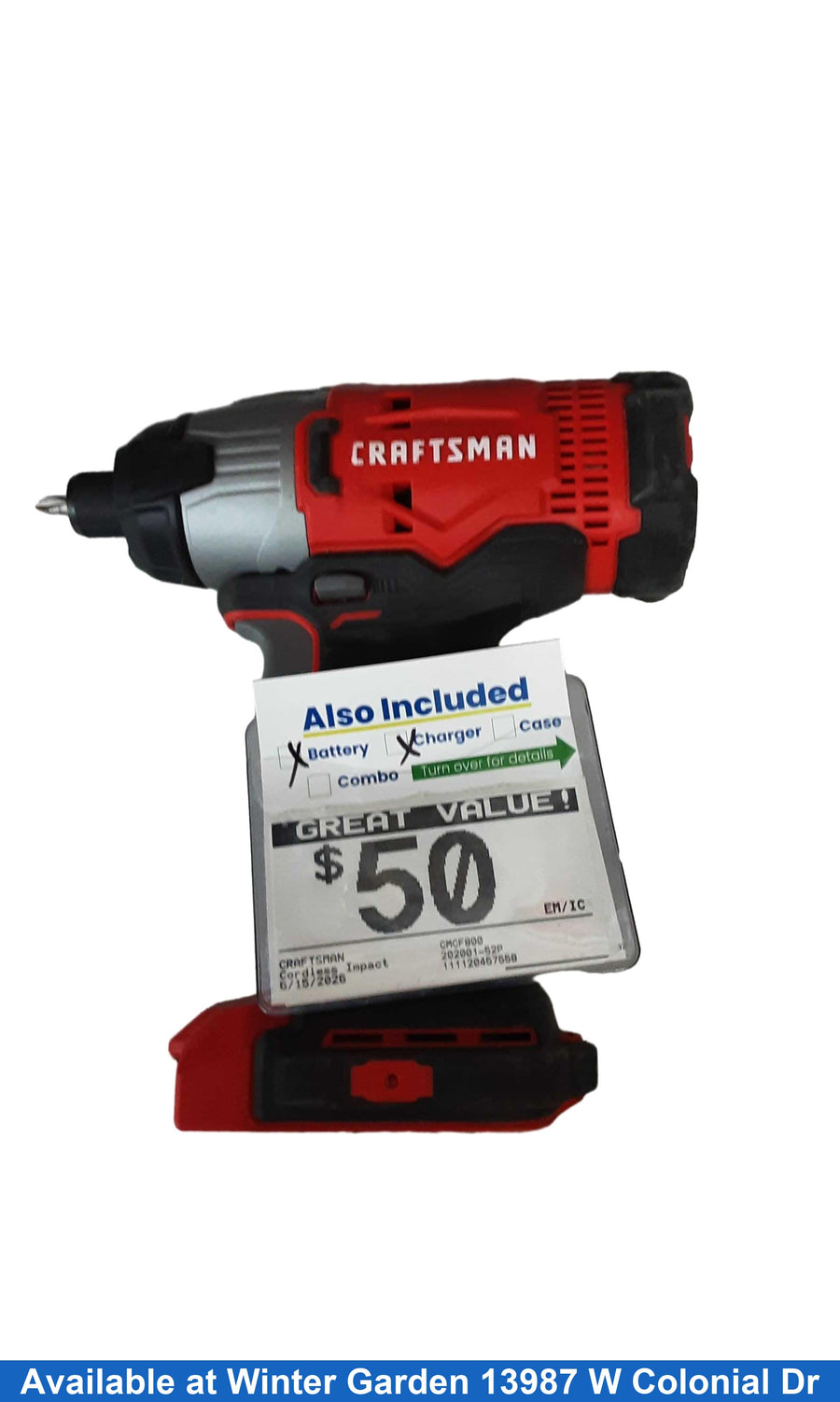 Craftsman Cmcf800 Red Cordless Impact Drill