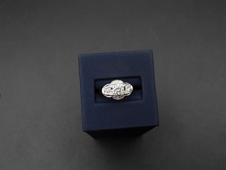 Ring - Wedding Set - Platinum 5.1 grams Size 7.5