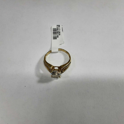 Women's Ring - Solitaire - Yellow Gold 14k (.585) 2.6 grams Size 7