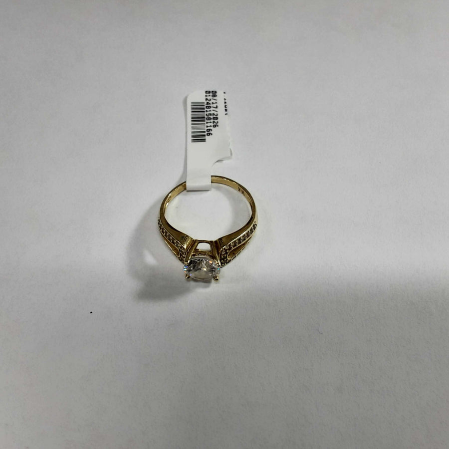 Women's Ring - Solitaire - Yellow Gold 14k (.585) 2.6 grams Size 7