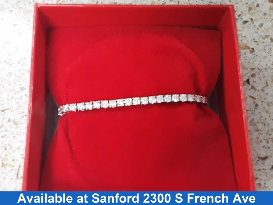 Tennis Bracelet - Silver 7.6 grams 6 inch