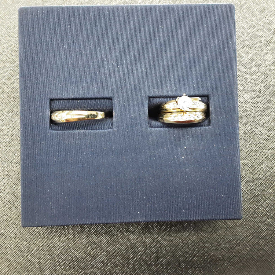 Ring - Wedding Set - Yellow Gold 10k (.417) 6.6 grams Size 9