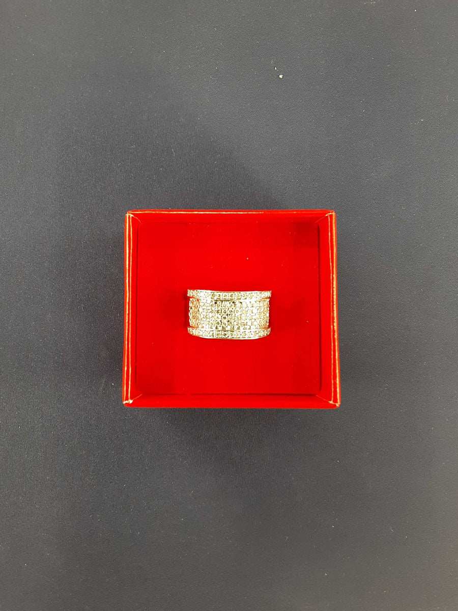 Ring - Wedding Band - White Gold 14k (.585) 7.1 grams Size 20