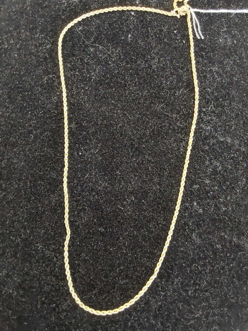 Rope Chain - Yellow Gold 14k (.585) 2.3 grams 18 inch