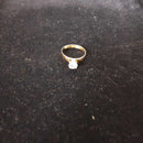 Women's Ring - Solitaire - Yellow Gold 14k (.585) 3.1 grams Size 10.5