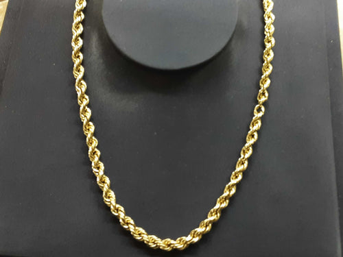 Rope Chain - Yellow Gold 14k (.585) 8.4 grams 21 inch