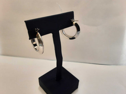 Hoop Earrings - White Gold 14k (.585) 4.9 grams
