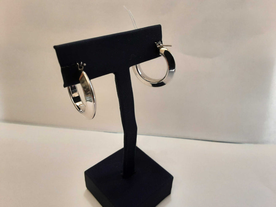 Hoop Earrings - White Gold 14k (.585) 4.9 grams