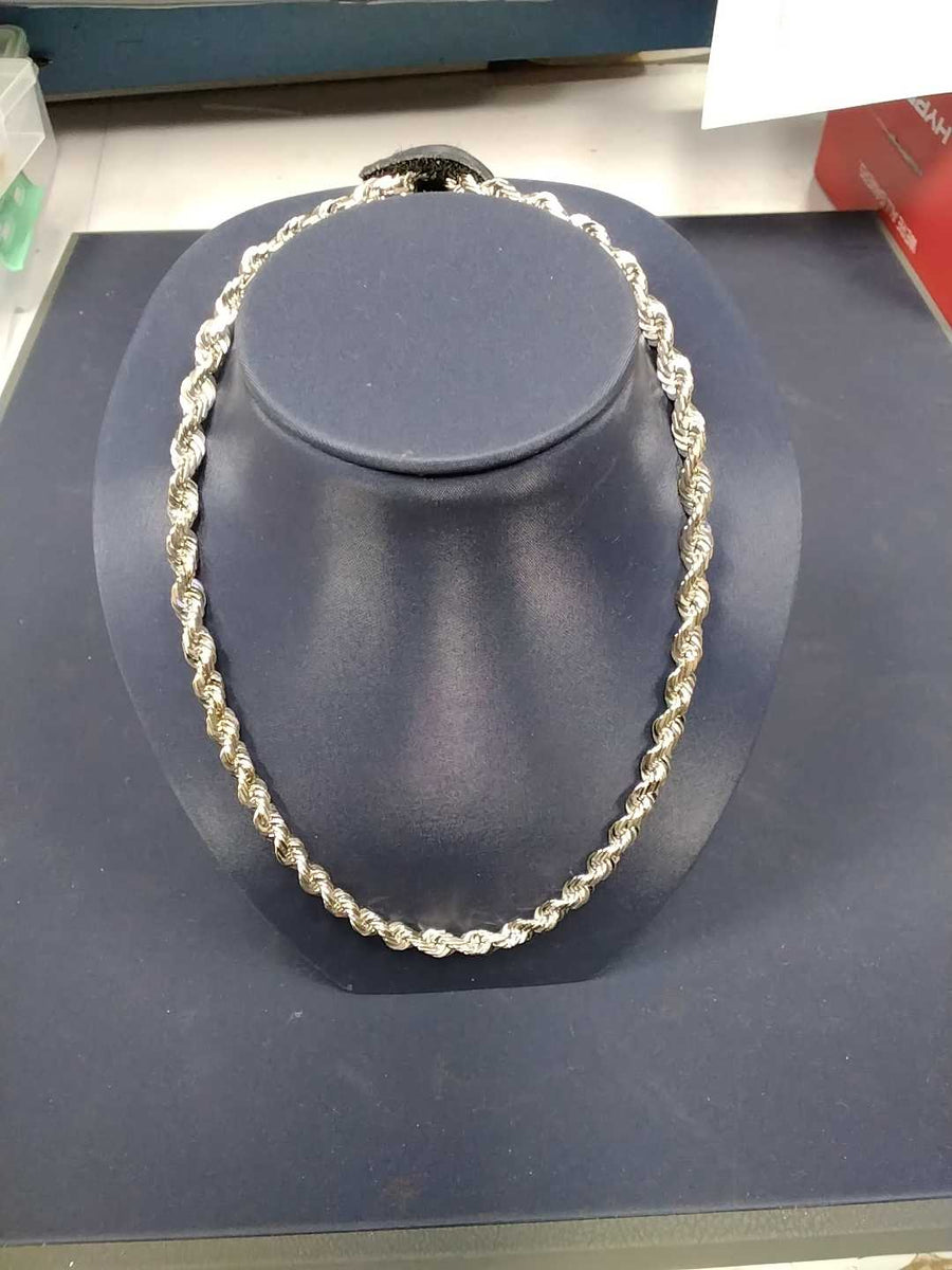 Rope Chain - White Gold 10k (.417) 51.8 grams 24 inch
