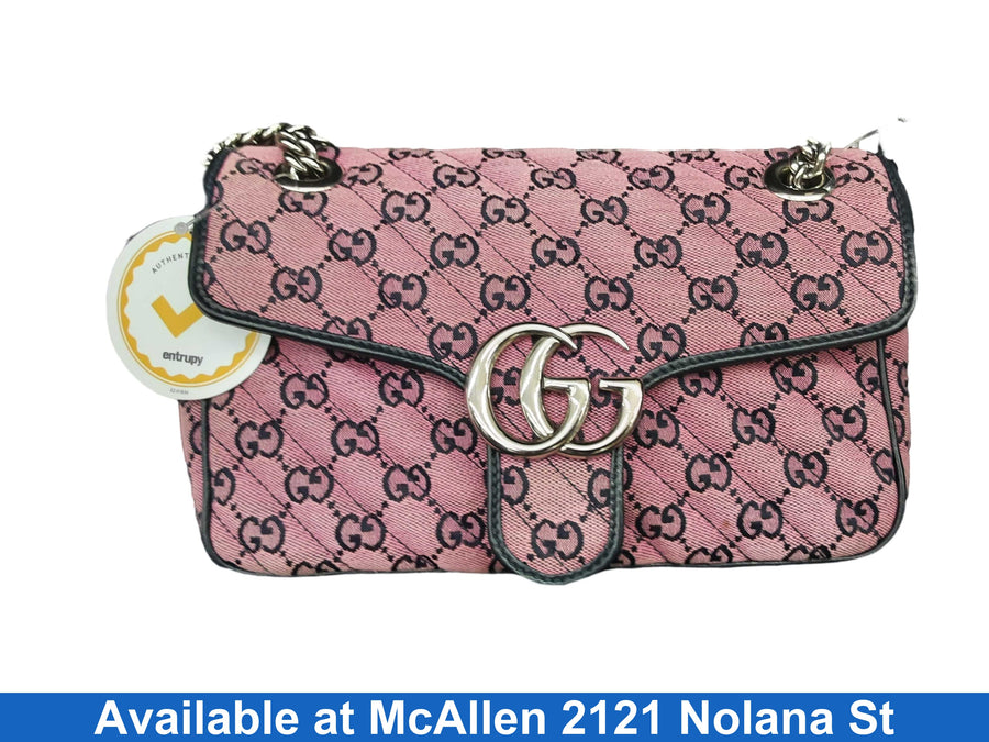 Gucci Gg Marmont Flap Pink Purse / Handbag