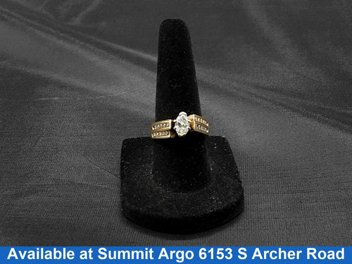 Women's Ring - Solitaire - Yellow Gold 14k (.585) 6.6 grams Size 6.5