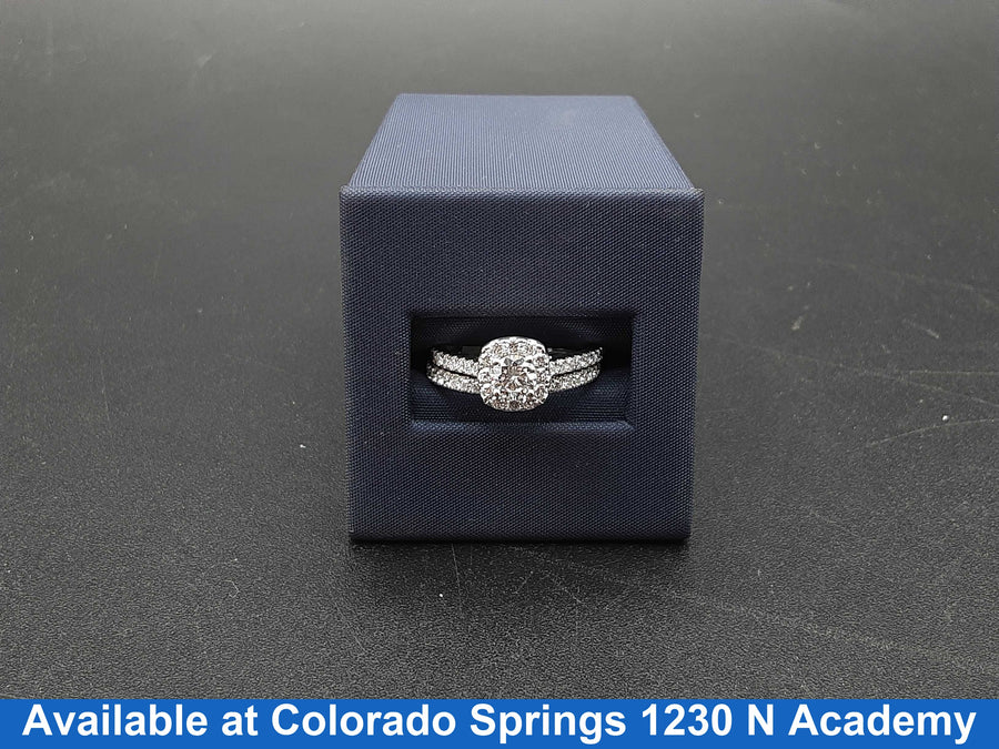 Ring - Engagement Set - White Gold 14k (.585) 5.2 grams Size 7