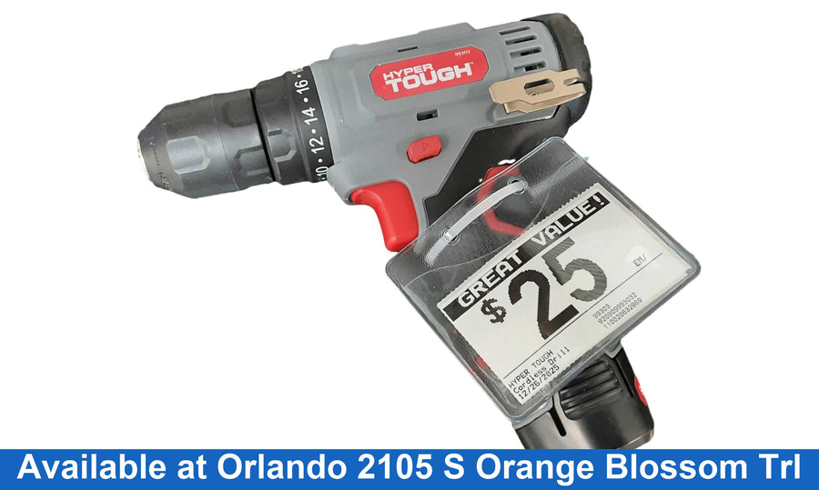 Hyper Tough 99303 Gray Cordless Standard Drill