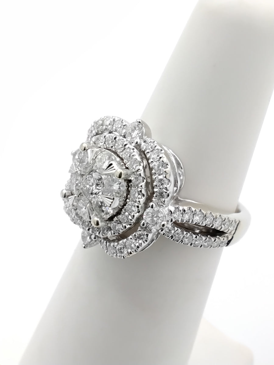 Women's Ring - White Gold 14k (.585) 6.1 grams Size 5