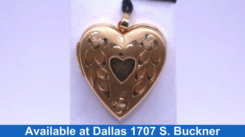 Locket Pendant - Yellow Gold 14k (.585) 3.6 Grams