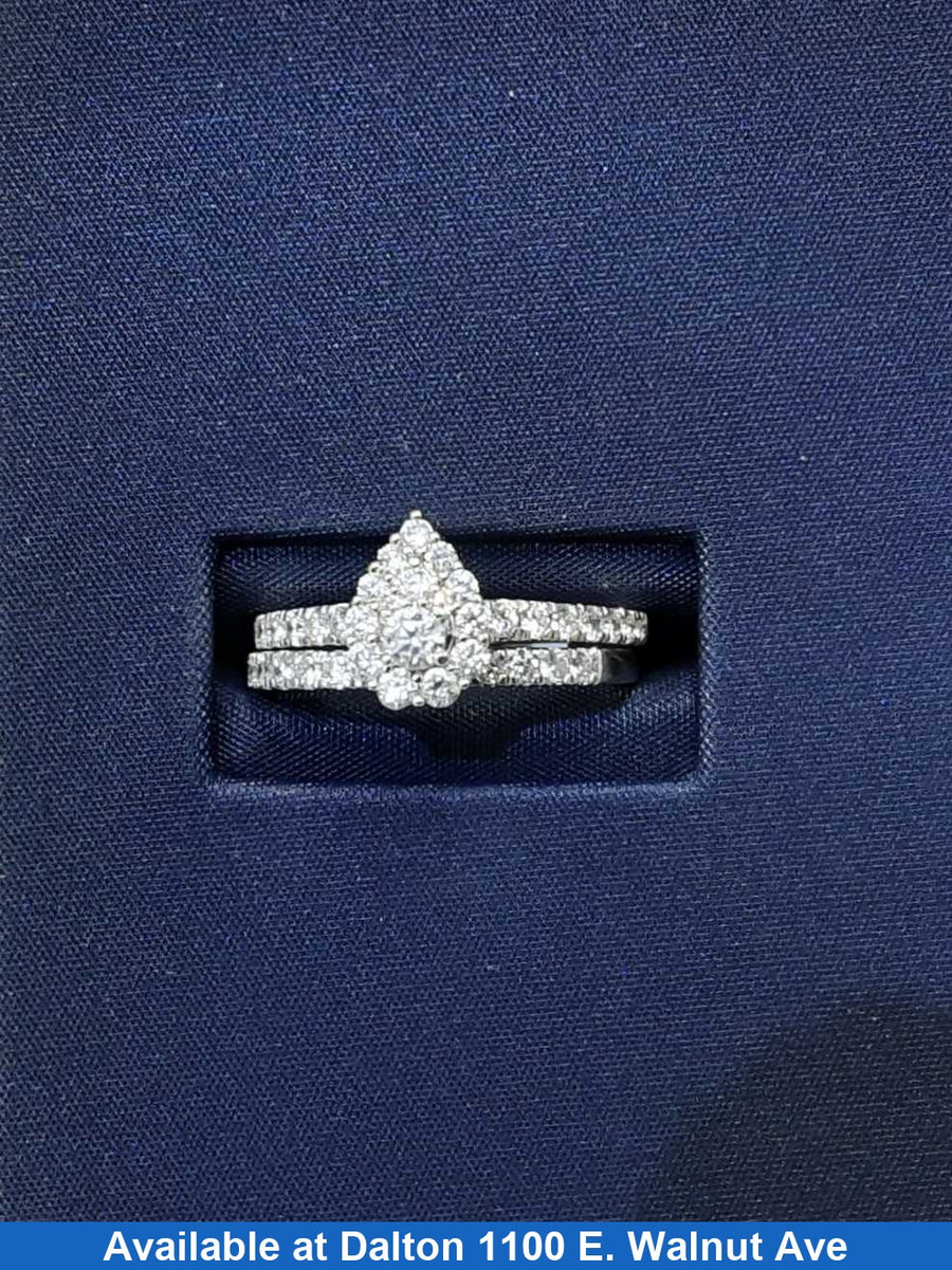 Ring - Engagement Set - White Gold 14k (.585) 4.3 grams Size 7.5