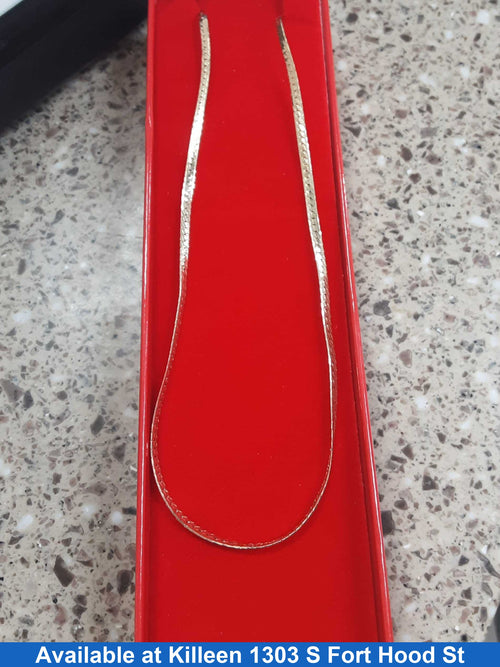 Herringbone Chain - Yellow Gold 14k (.585) 6.9 grams 18 inch