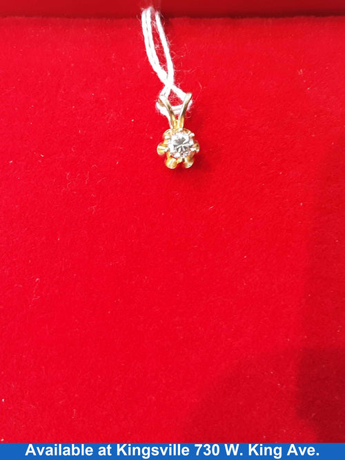 Diamond Pendant - Yellow Gold 10k (.417) 0.3 grams