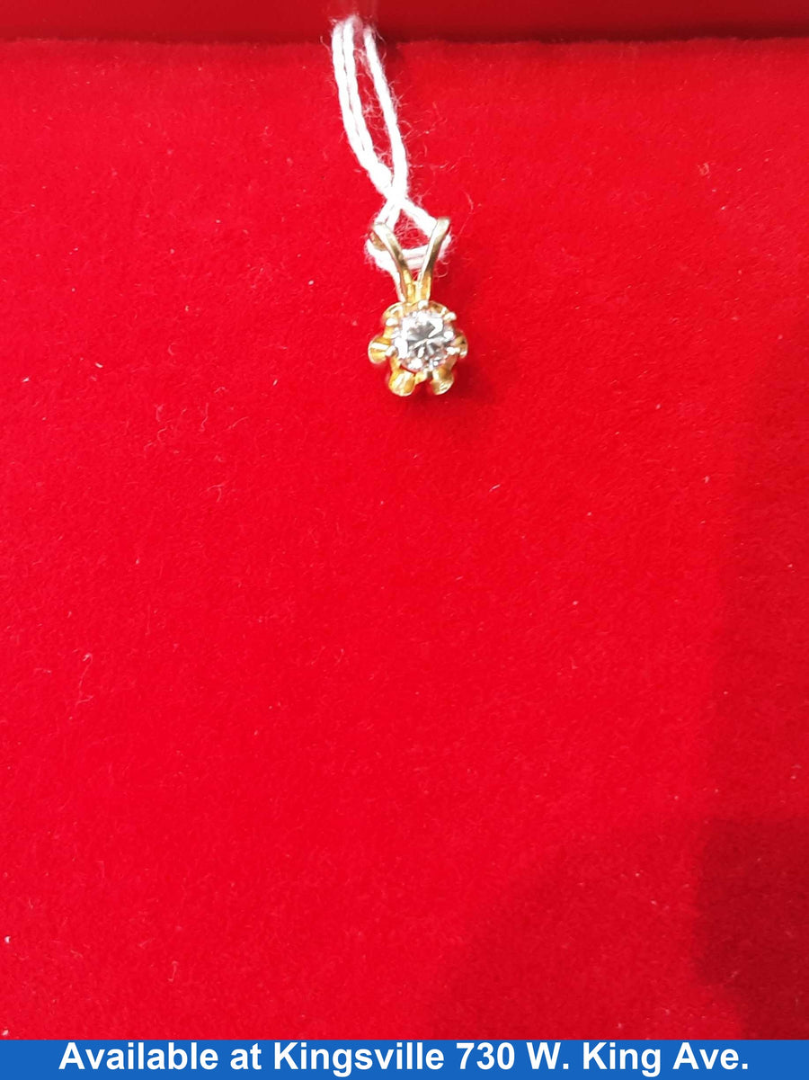 Diamond Pendant - Yellow Gold 10k (.417) 0.3 grams