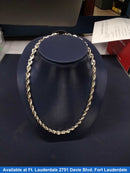 Rope Chain - White Gold 10k (.417) 51.8 grams 24 inch