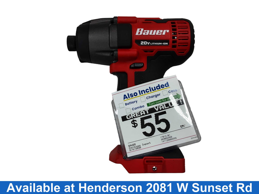 Bauer 1781c-b1 Red Cordless Impact Drill